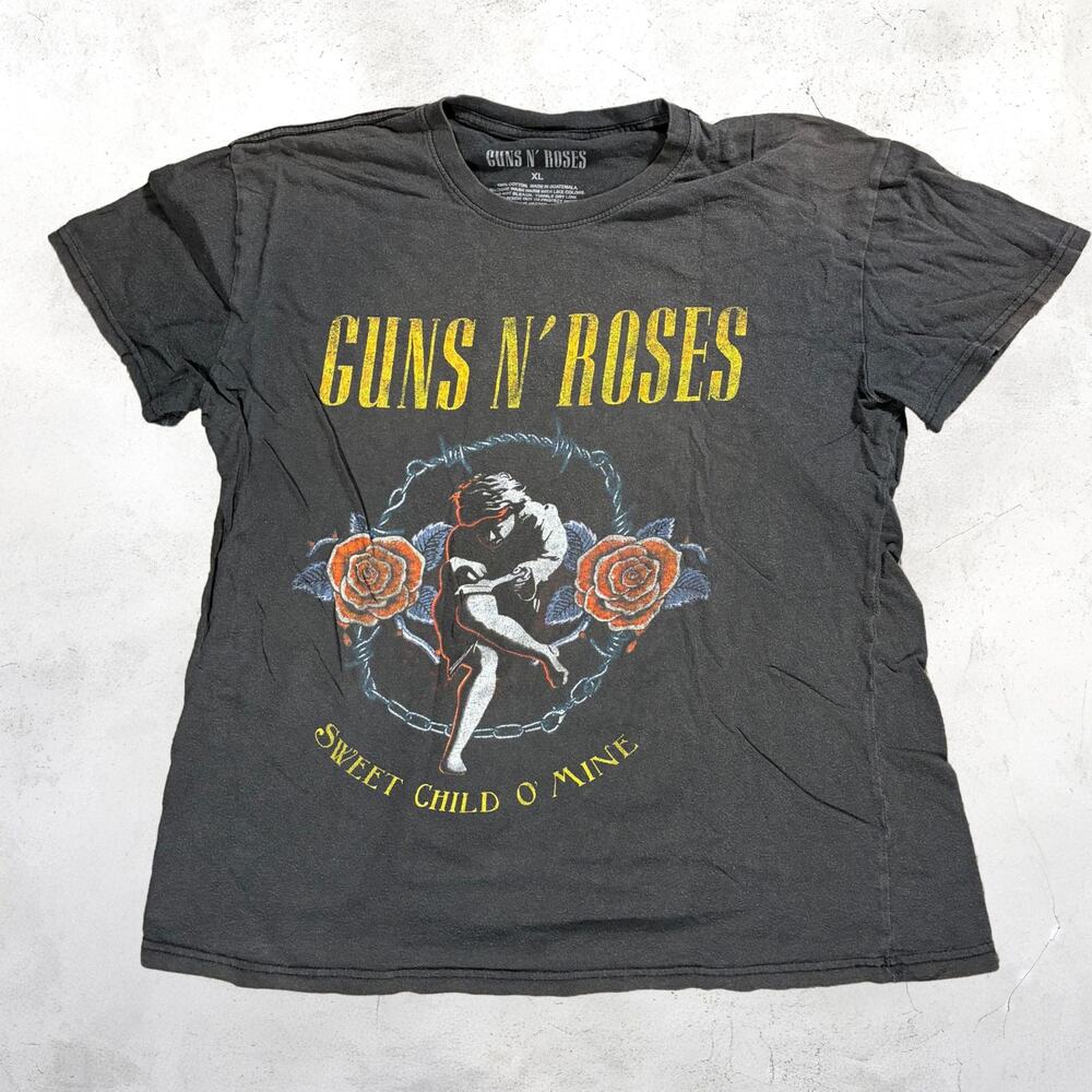 🎸 Guns N' Roses Sweet Child O' Mine Graphic Band Tee  XL Classic Rock Shirt 🌹